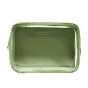 Stoney clover lane large clear pouch organizer pesto green nwt